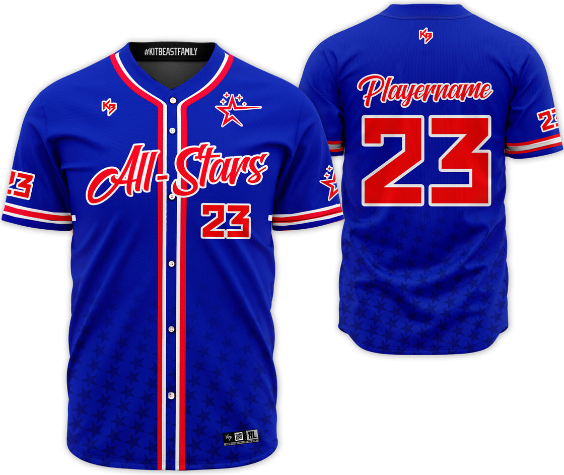 All-Stars Button Down Custom Softball Jersey